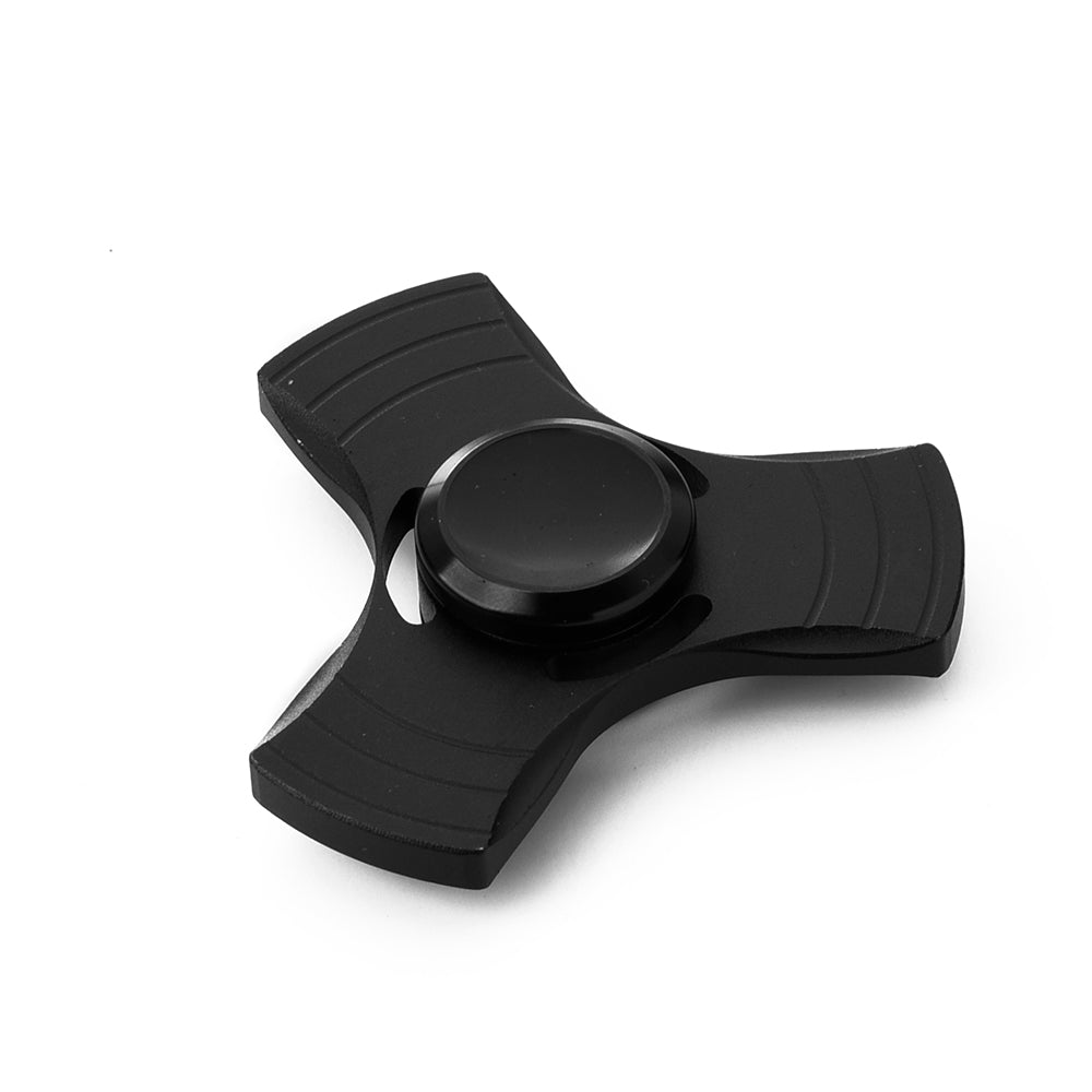 Metal Retangular Tri-Spinner High Speed Finger Spinner Stress Reducer AdHD Focus Anxiety Relief Toys - Black