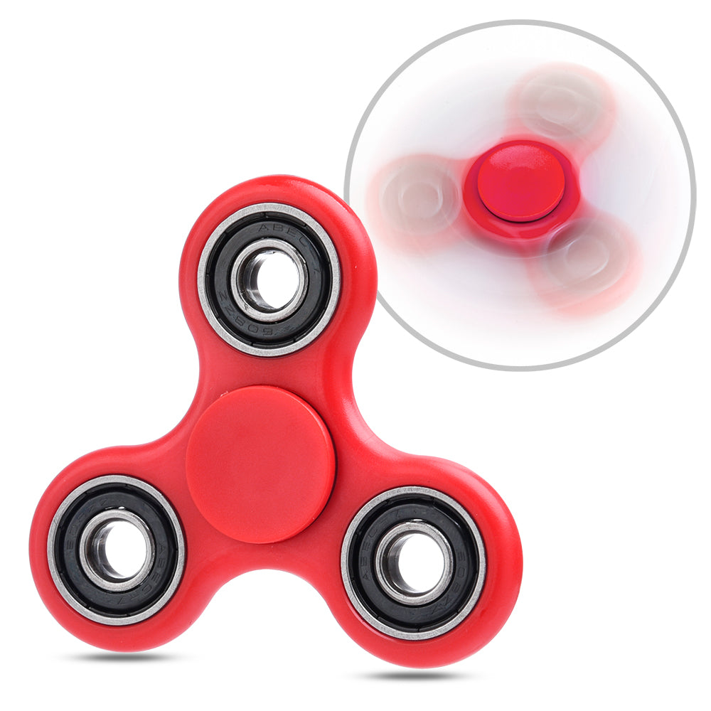 Tri-Spinner Spinner Toy Stress Reducer - Red