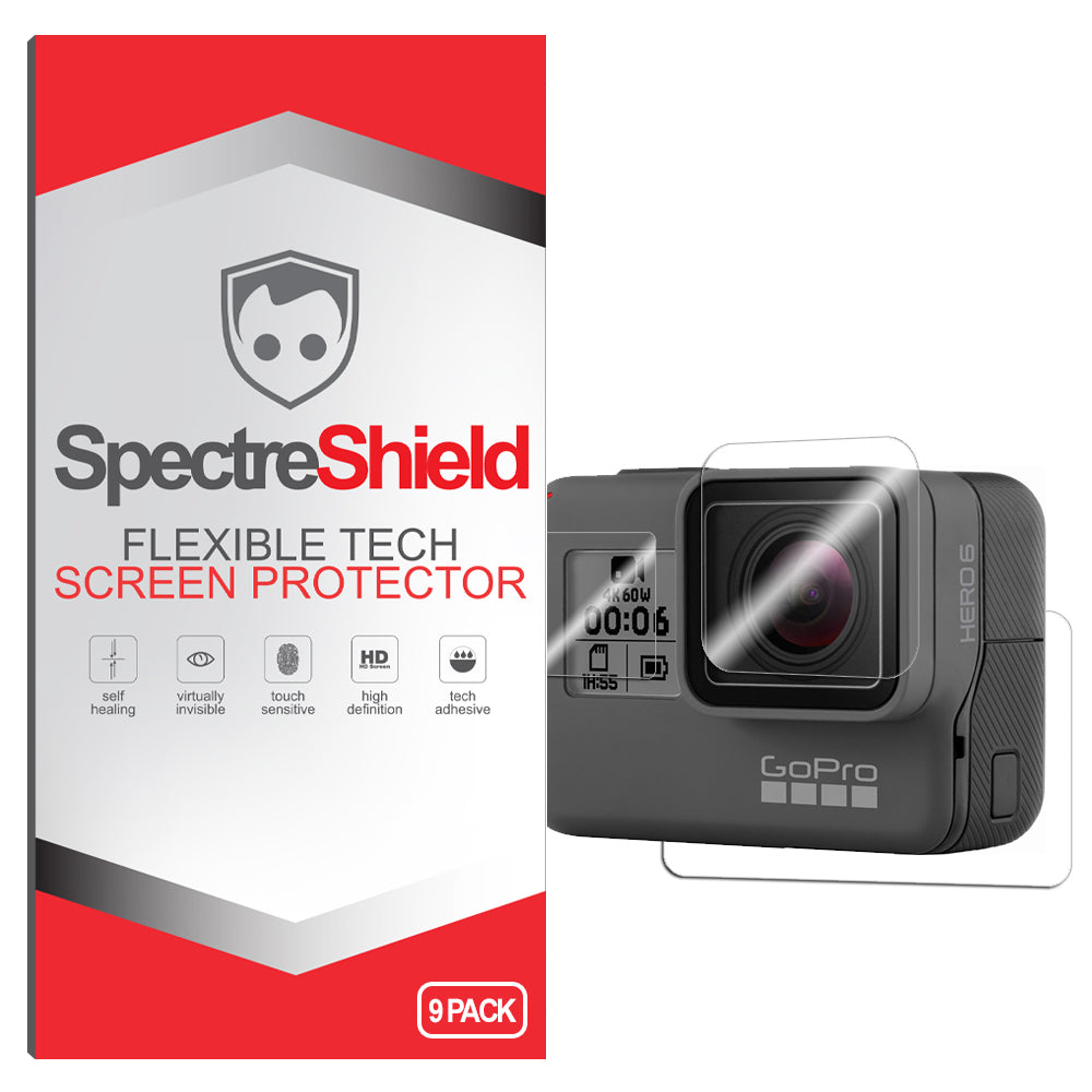 GoPro Hero 6 Black Screen Protector & Lens Protector - 9-Pack