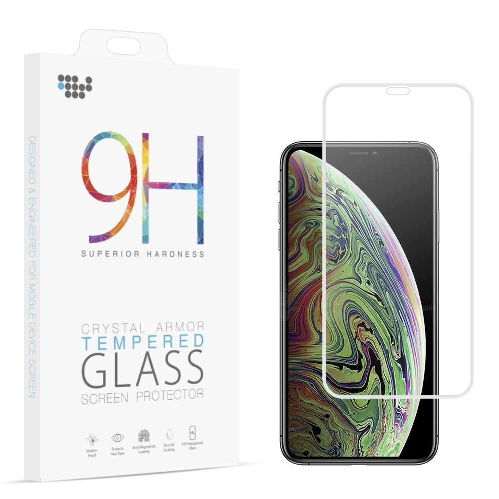 Full Coverage Tempered Glass Screen Protector for Apple iPhone 11 / Apple iPhone XR - White