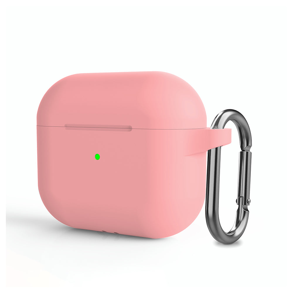 Apple Airpods Series 3 Case Slim Silicone TPU with Attached Topper & Hook - Blush Pink