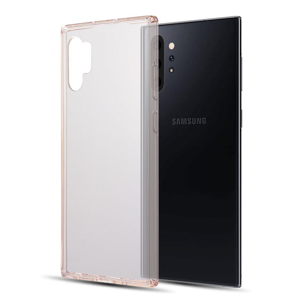 Samsung Galaxy Note 10 Plus Case Slim TPU with Clear Acrylic Back - Pink