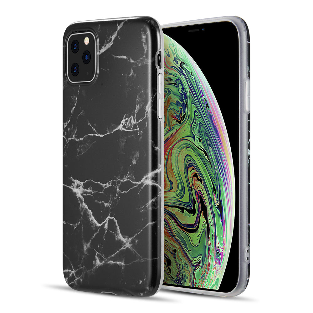 Apple iPhone 13 Pro Max Case Slim Marble Protective TPU - Black