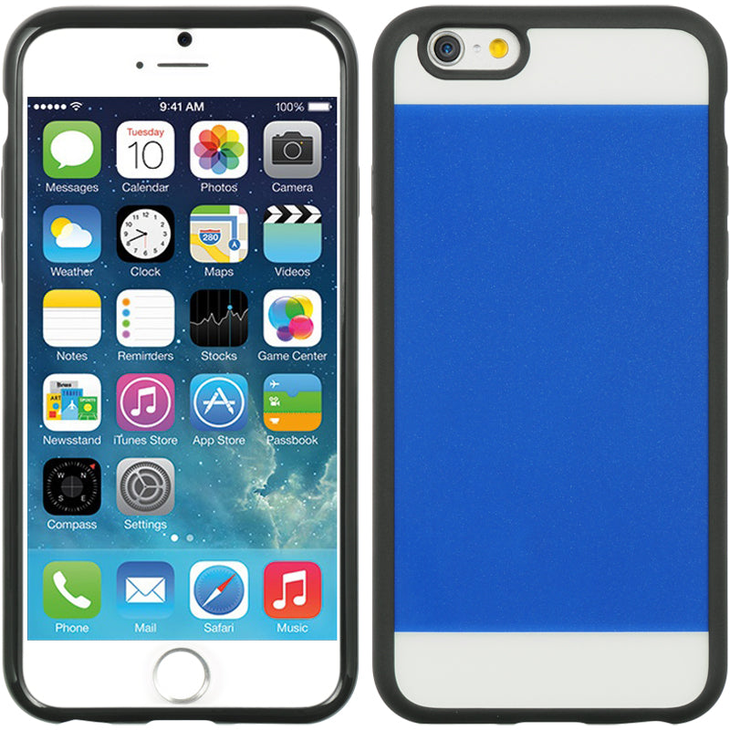 Apple iPhone 6, iPhone 6S Case Slim Crystal Black TPU - Blue
