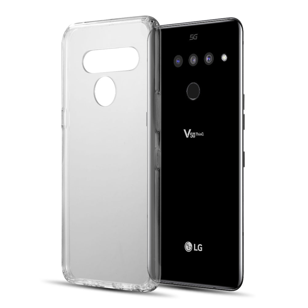 LG V50 ThinQ Case Slim TPU with Clear Acrylic Back - Clear