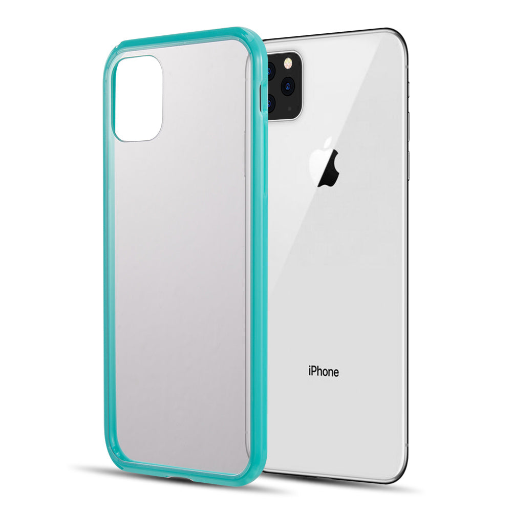 Apple iPhone 11 Max Case Slim TPU with Clear Acrylic Back - Teal